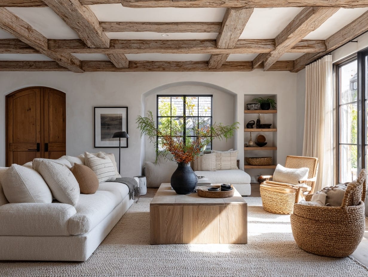 Rustic Beige with Wood Elements