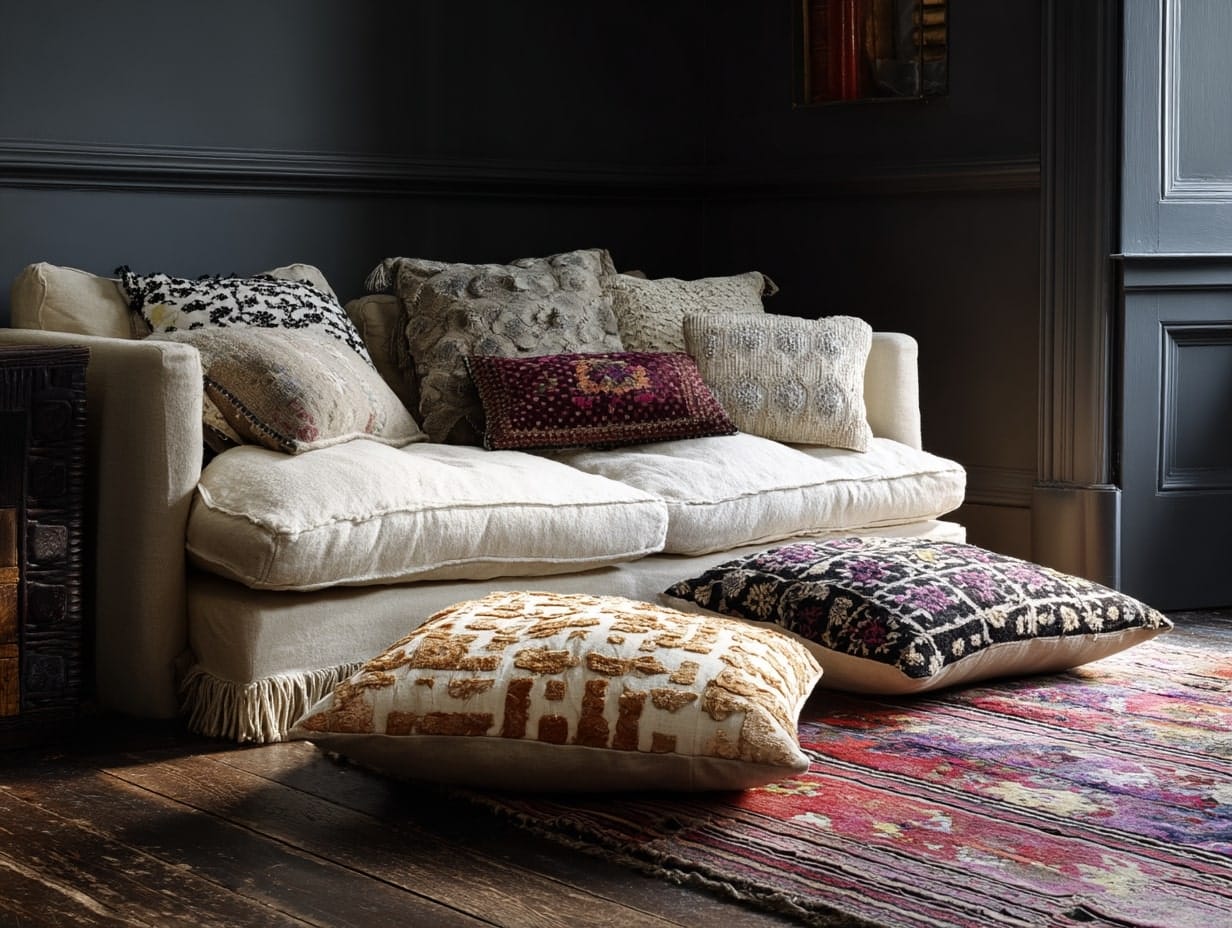Use Oversized Pillows and Floor Cushions