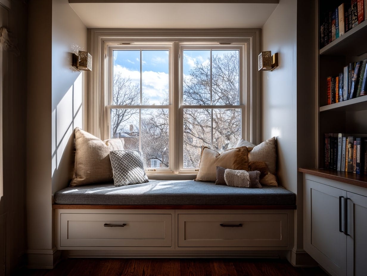 Window Seat with Built-In Storage