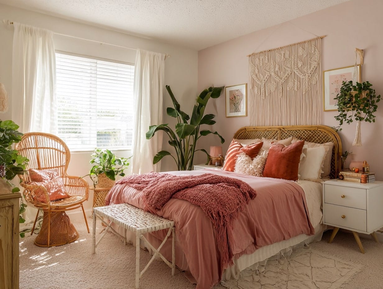 Pink in Boho Decor