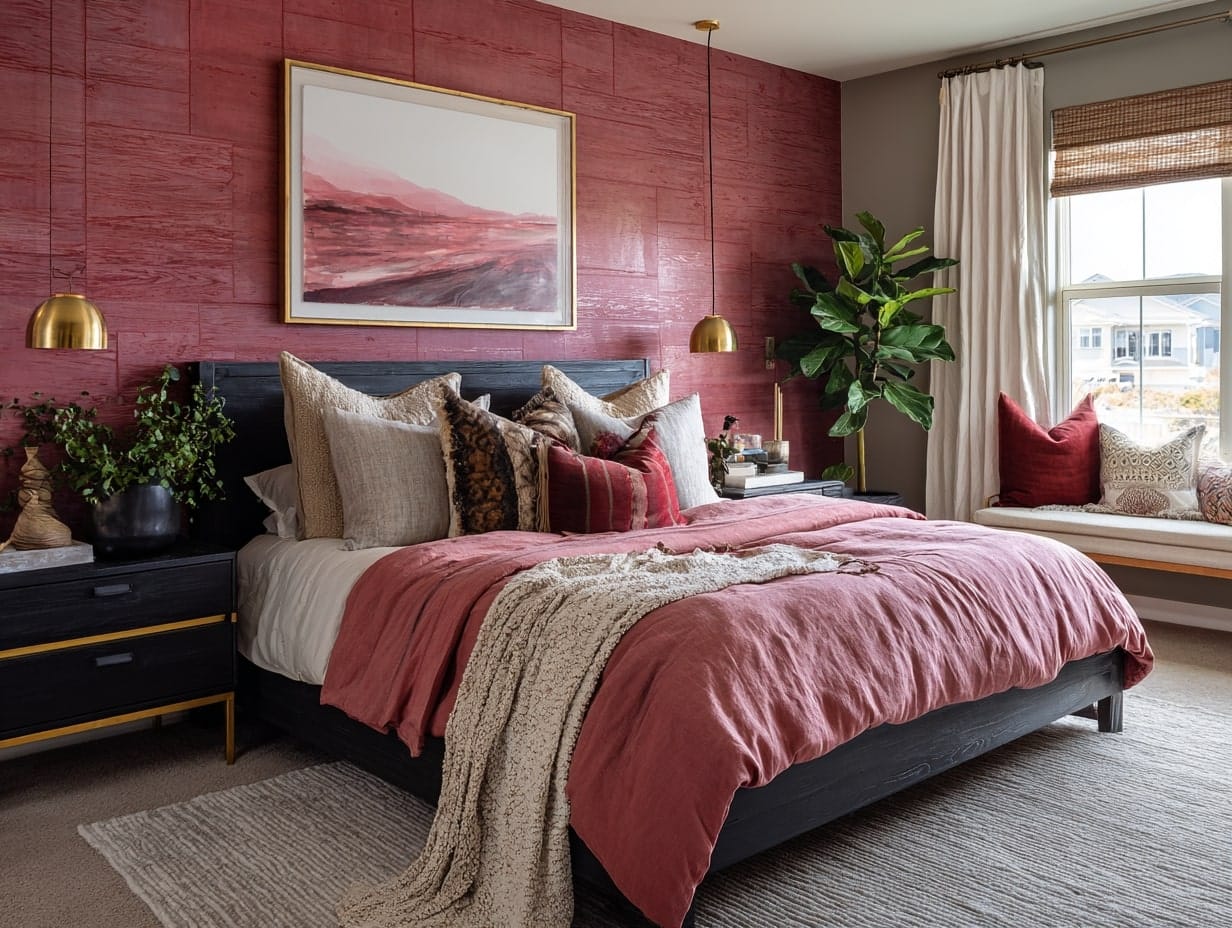 Pink Accent Wall or Wallpaper