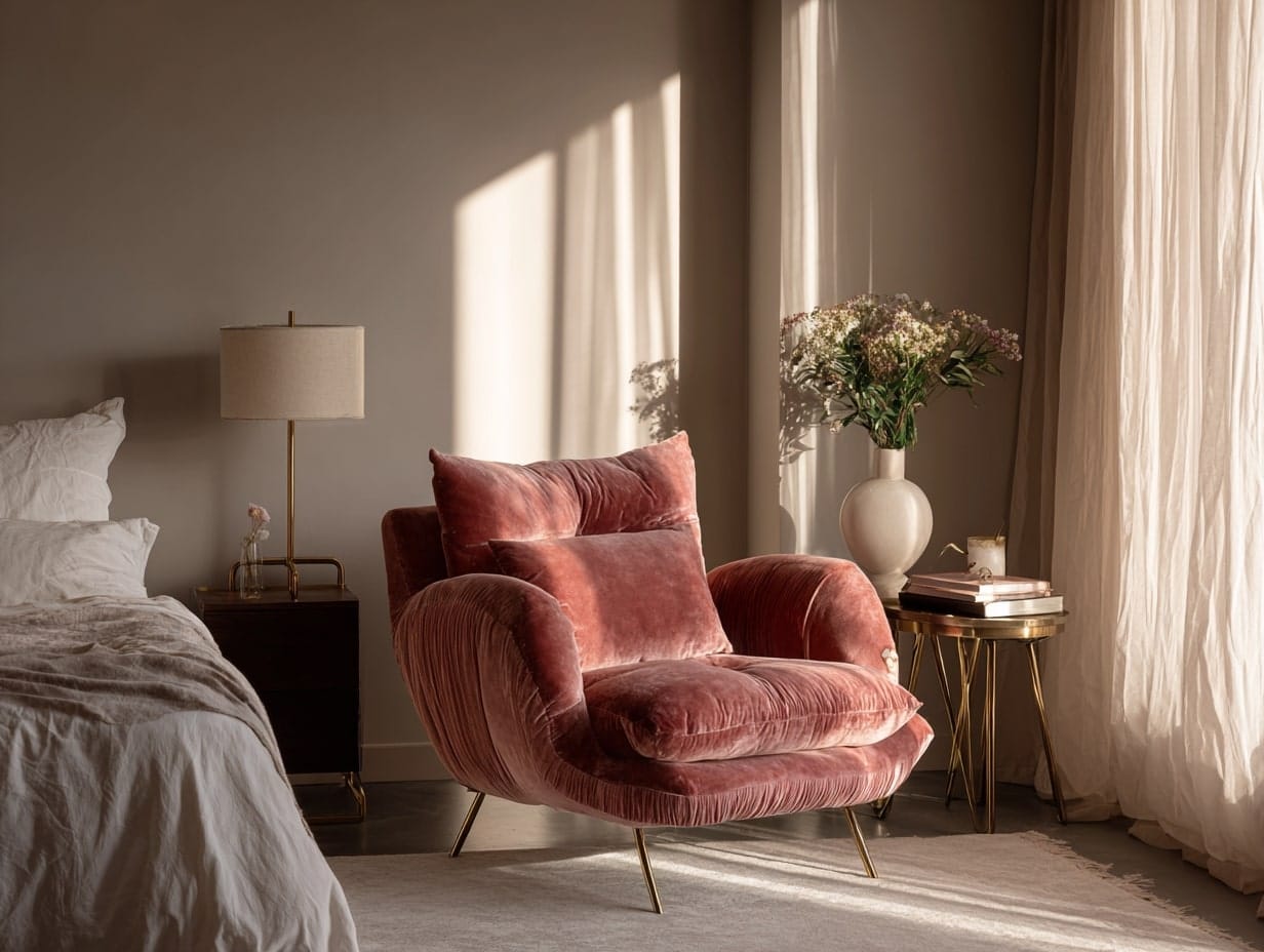 Add Pink Accent Chairs or Ottomans