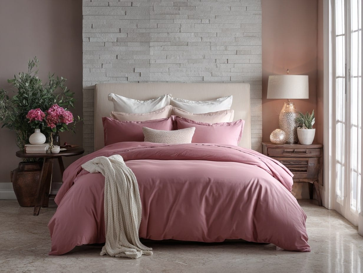 Use Pink Bedding or Throws