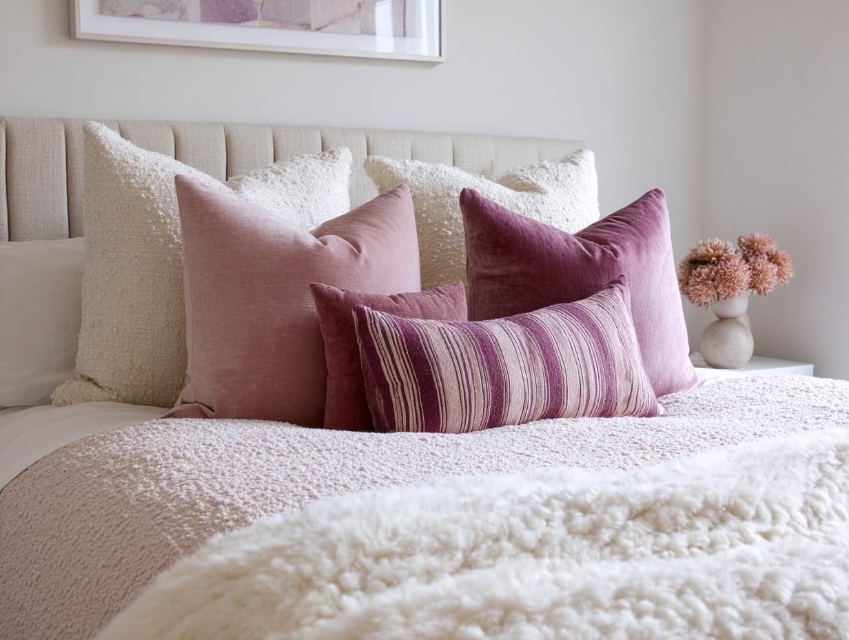 Layer Pink Pillows and Textiles