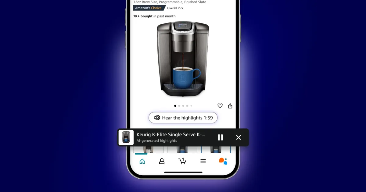Cosmico - Amazon debuts AI audio summaries for select products