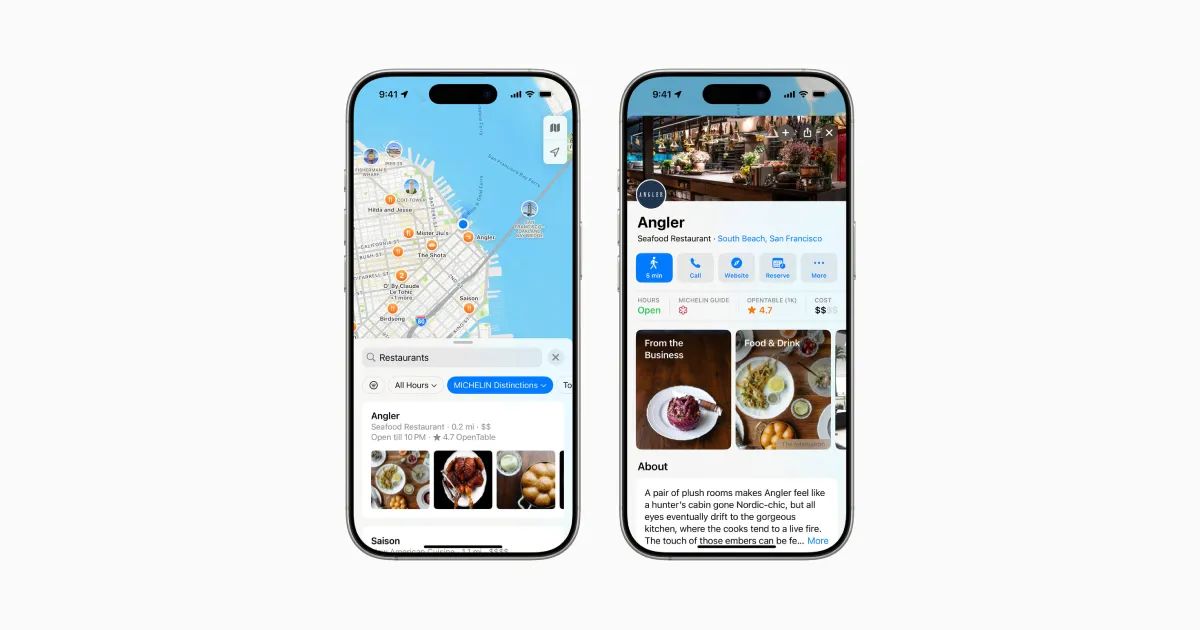 Cosmico - Apple Maps adds reviews from Michelin and The Infatuation
