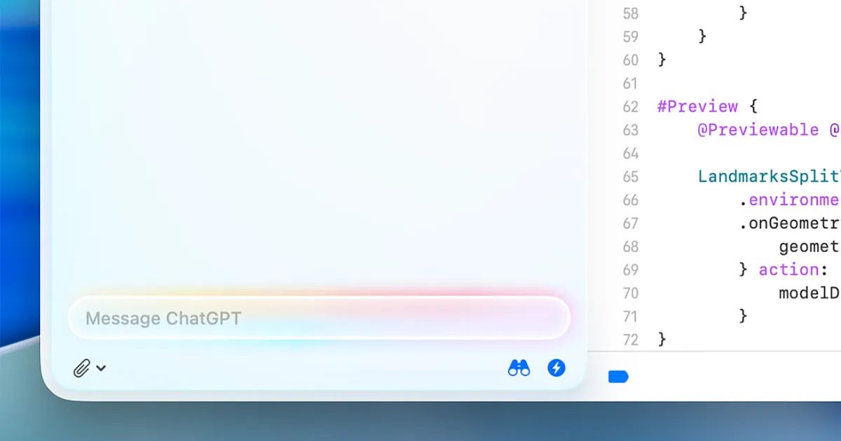 Cosmico - Apple adds ChatGPT and third-party AI support to Xcode 26