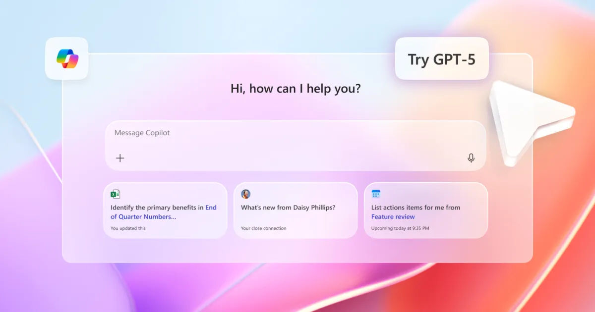 Cosmico - Microsoft adds GPT-5 to Copilot with smart mode