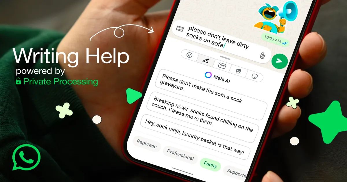 Cosmico - WhatsApp launches AI writing assistant