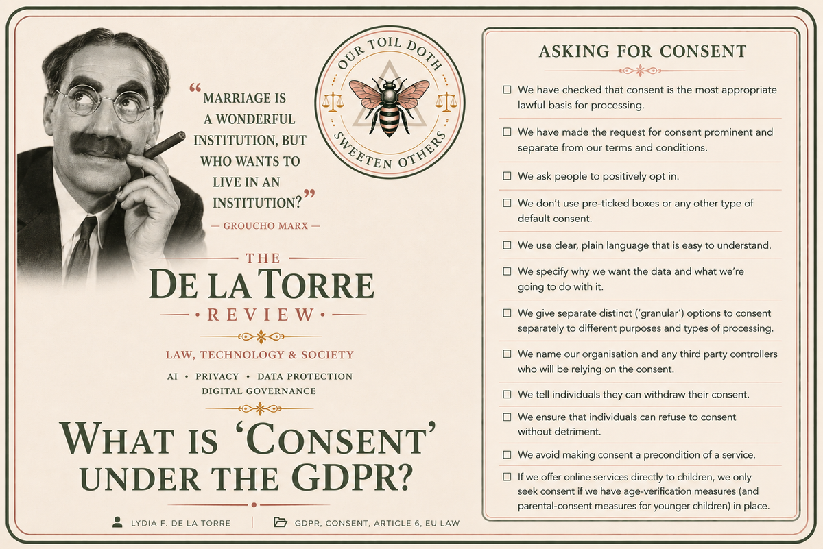 What is "Consent" under the GDPR?