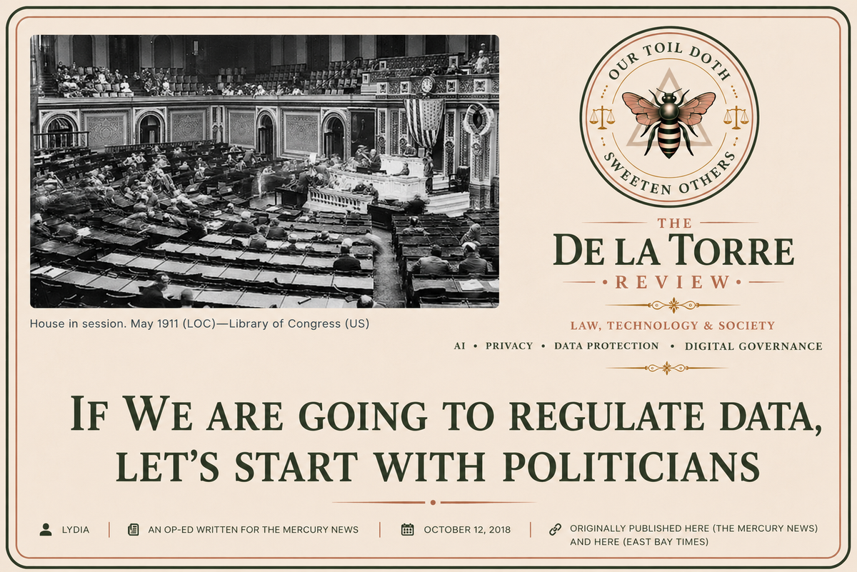If we are going to regulate data, let’s start with politicians