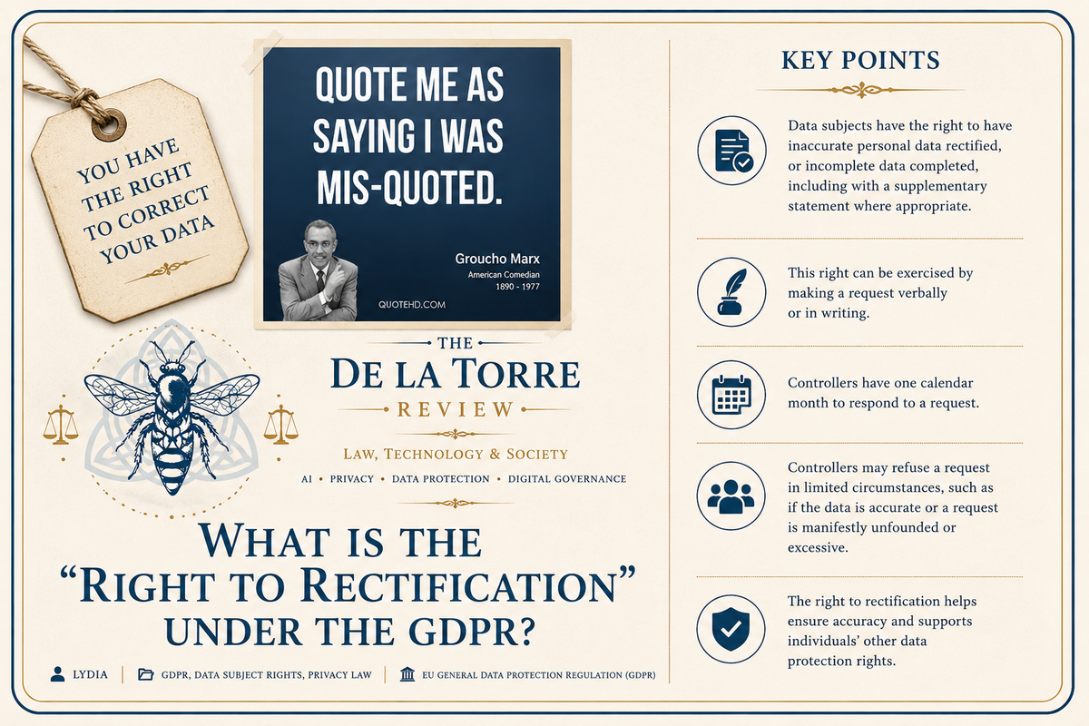 What is the "Right to Rectification" under the GDPR?