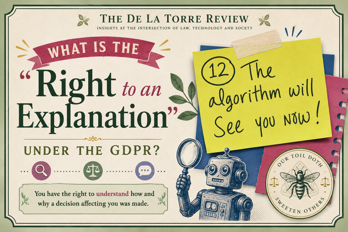 What is the "Right to an Explanation" under the GDPR?