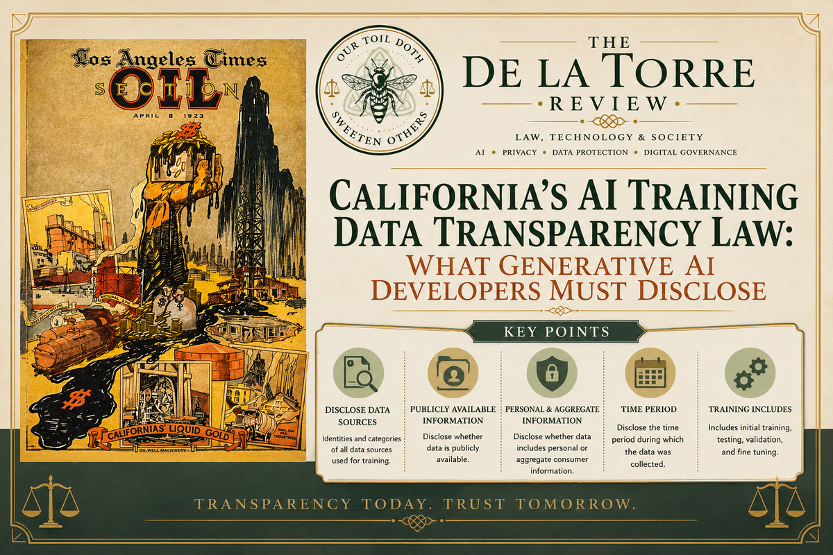 California’s AI Training Data Transparency Law: What Generative AI Developers Must Disclose