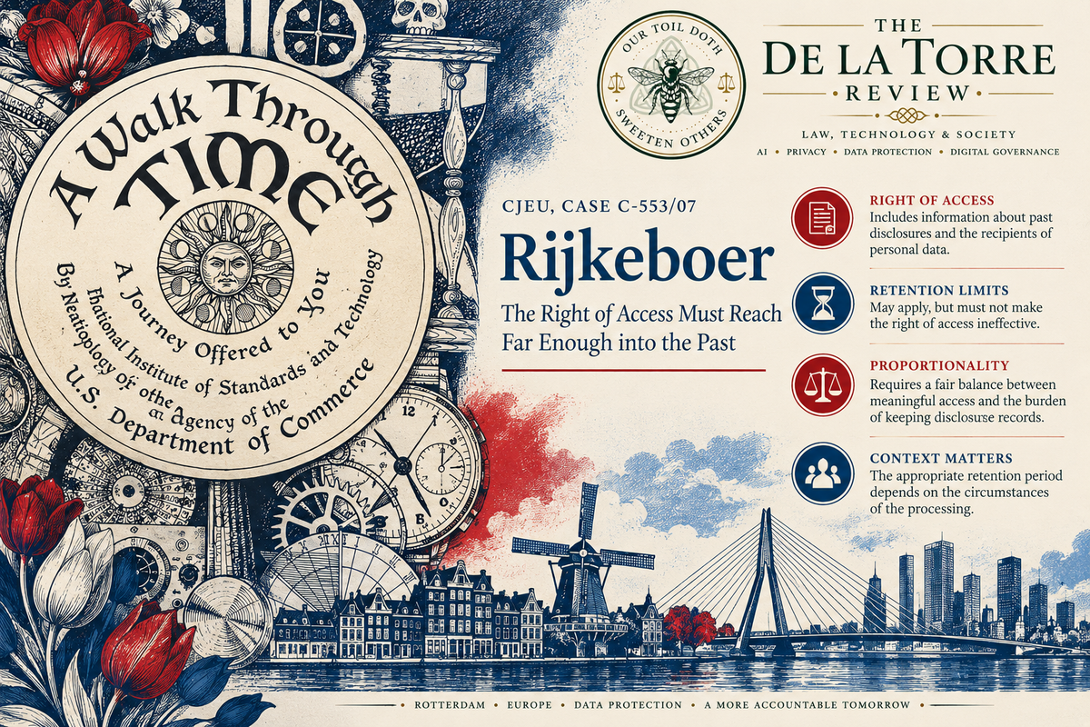 Rijkeboer: When the Right of Access Reaches Into the Past