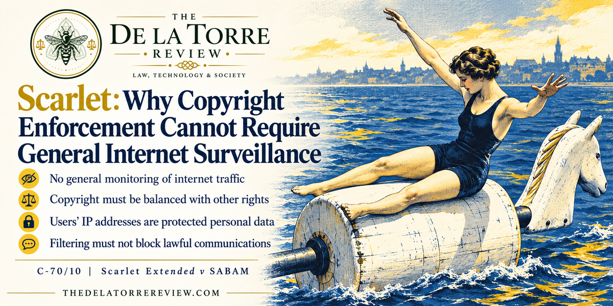 Scarlet: Why Copyright Enforcement Cannot Require General Internet Surveillance