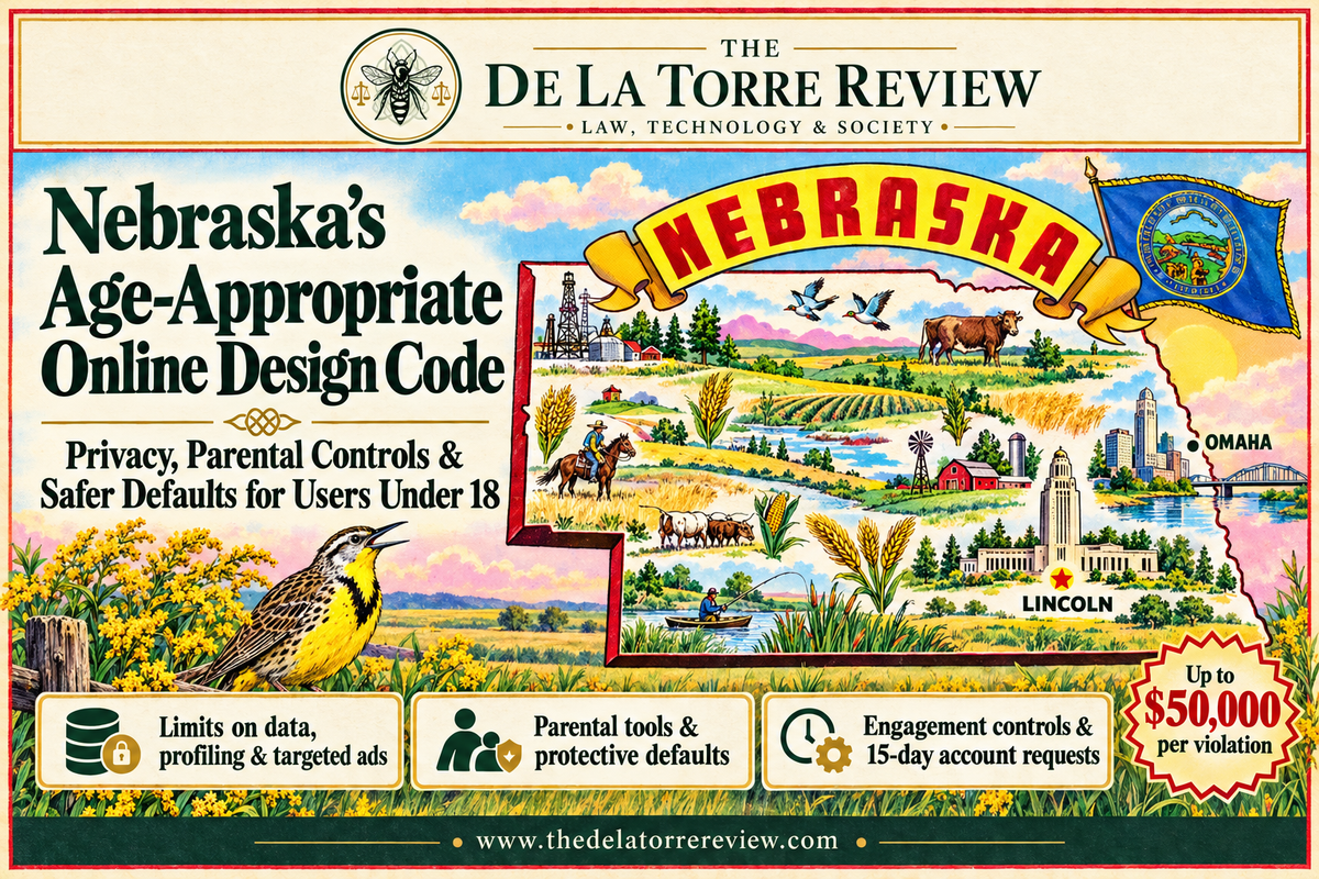 Nebraska’s Age-Appropriate Online Design Code: Privacy, Parental Controls, and Safer Defaults for Users Under 18