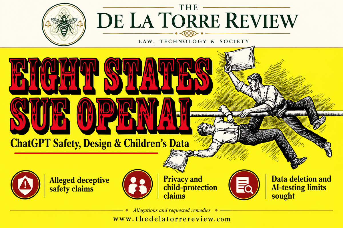 Eight States Sue OpenAI Over ChatGPT’s Safety, Design, and Use of Children’s Data