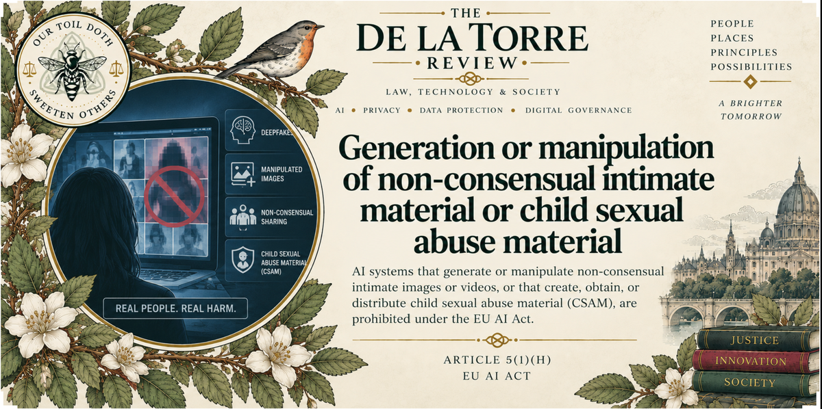 Prohibited AI Practices Under the EU AI Act: Non Consensual Intimate Material and Child Sexual Abuse