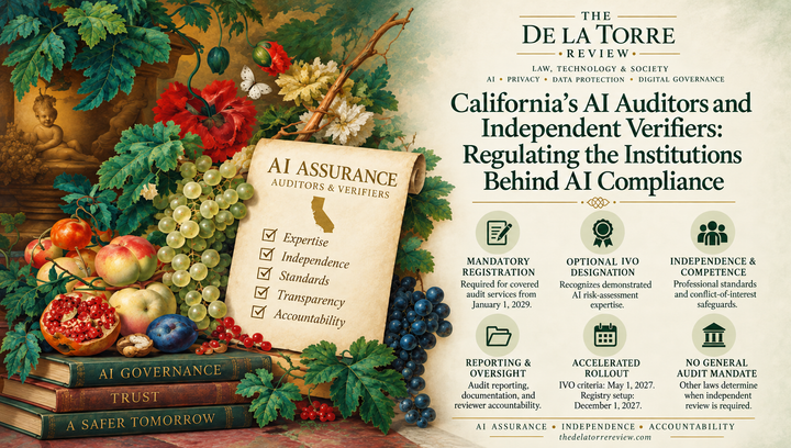 California’s AI Auditors and Independent Verifiers: Regulating the Institutions Behind AI Compliance