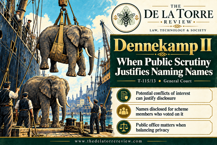 Dennekamp II: When Public Scrutiny Justifies Naming Names