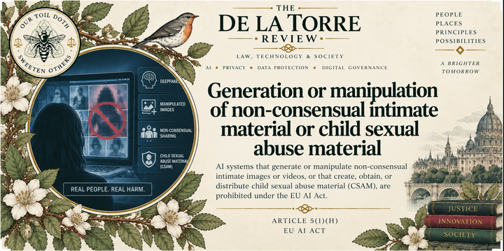 Prohibited AI Practices Under the EU AI Act: Non Consensual Intimate Material and Child Sexual Abuse