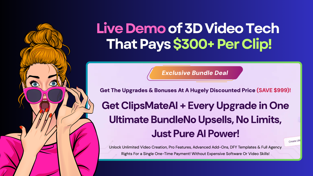(REMINDER) 🤩 Live Demo of 3D Video Tech That Pays $300+ Per Clip