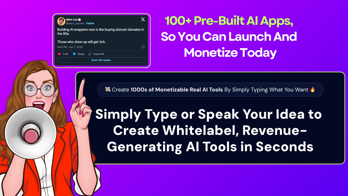 🗣️🔊  Simply Speak & Your Revenue-Generating AI App Is Ready!
