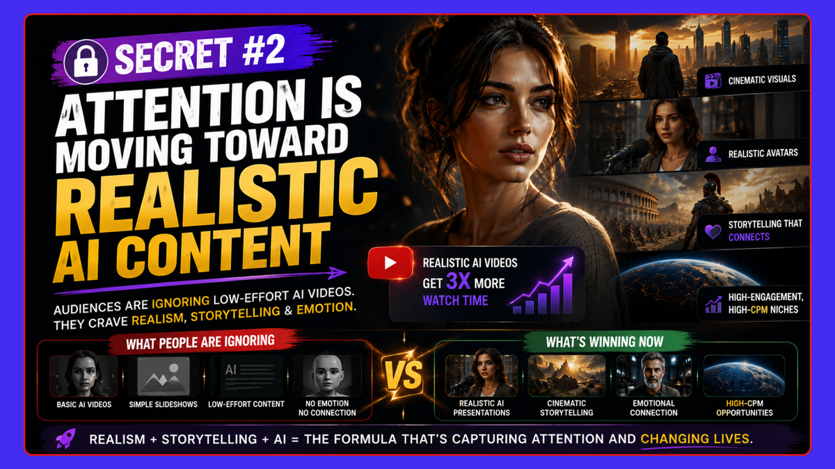 🤫 Secret #2: Realistic AI content is winning attention
