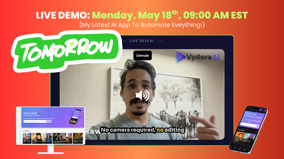 Tomorrow: I’m releasing my latest AI app LIVE