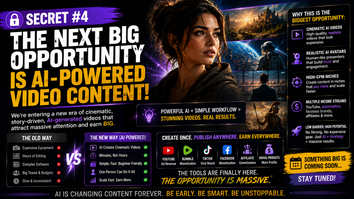 🤐 Secret #4: The next big AI opportunity is video