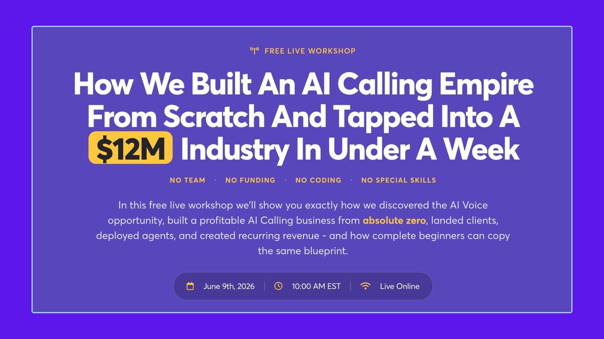 👋 How We Built a Profitable AI Calling Business From Zero (Live Workshop)