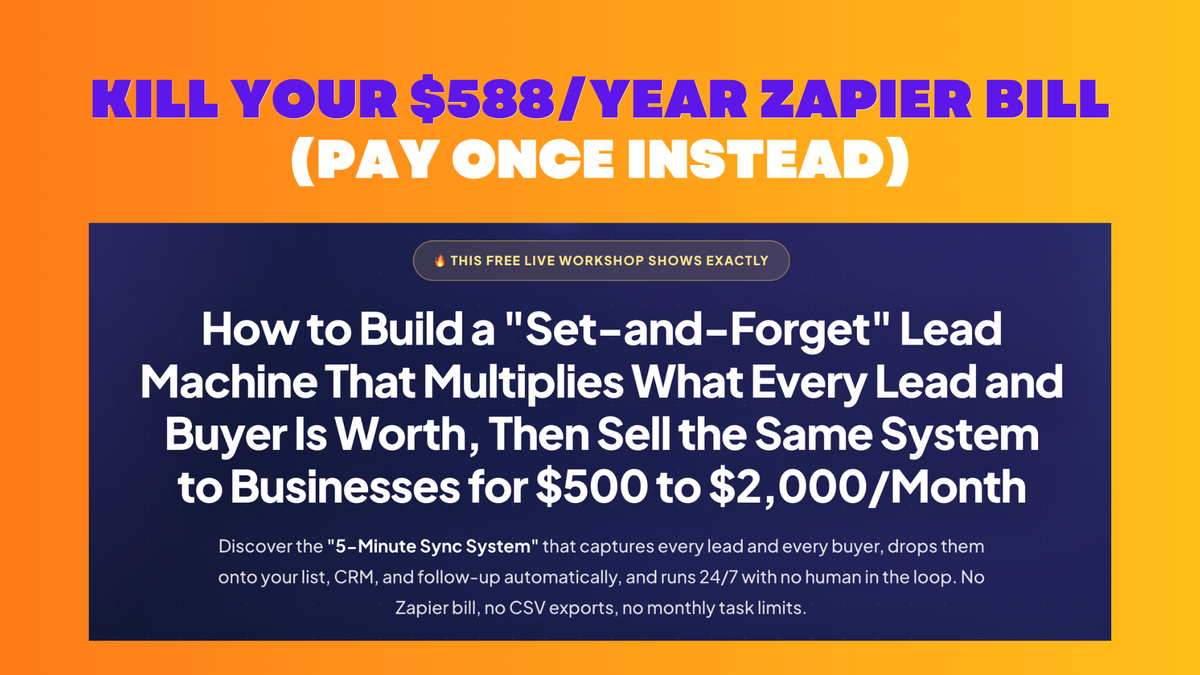 Kill your $588/year Zapier bill (pay once instead)