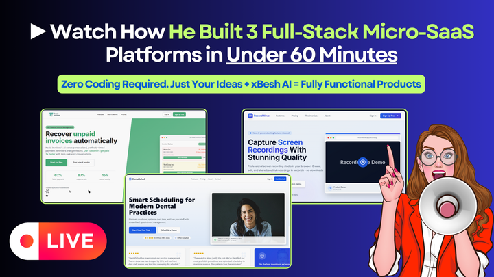 (LIVE WEBINAR) ▶️ He built $2M+ SaaS without coding – now showing you how..