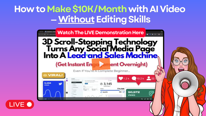 ▶️ How to Make $10K/Month with AI Video — Without Editing Skills