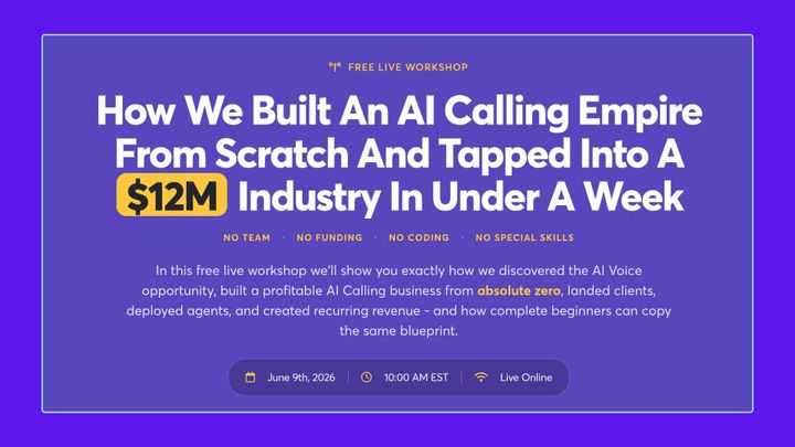 👋 How We Built a Profitable AI Calling Business From Zero (Live Workshop)