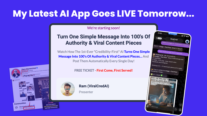 My Latest AI App Goes LIVE Tomorrow...