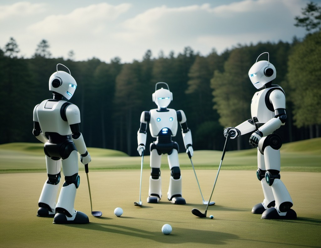 Robots playing golf