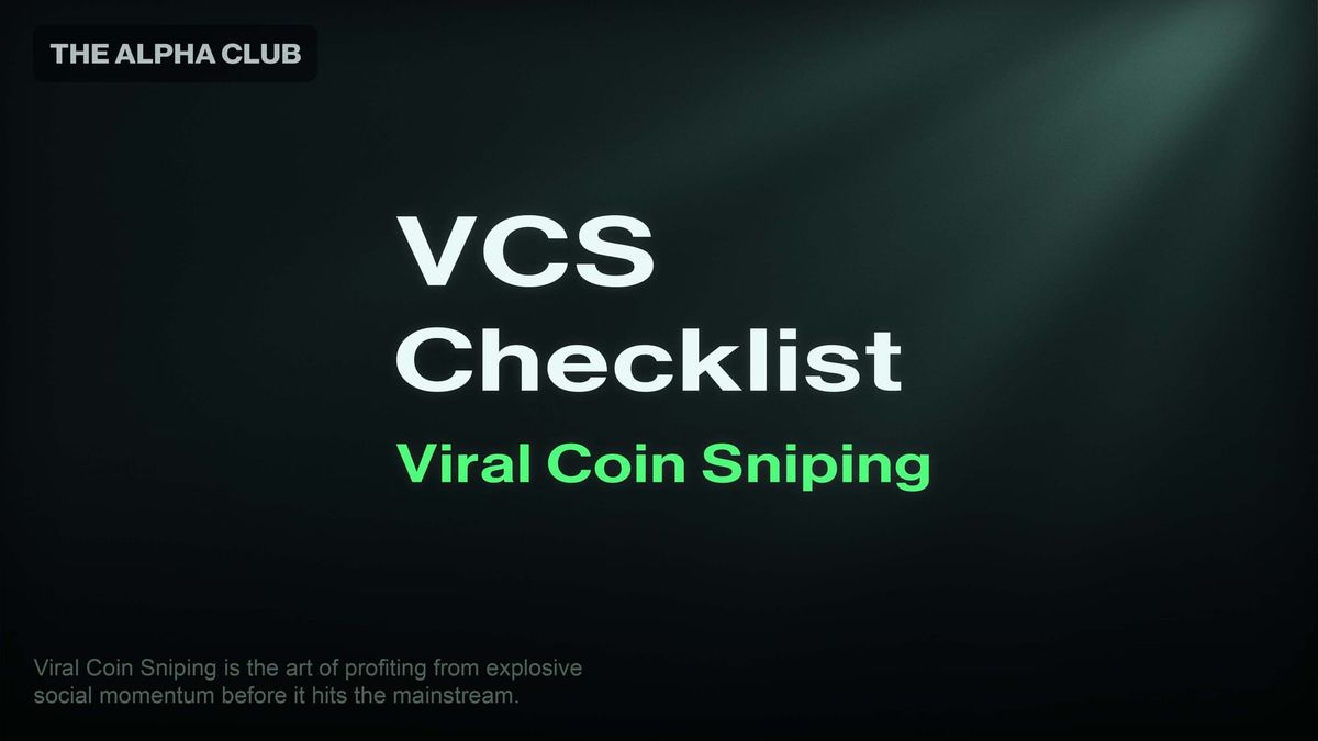 VCS Trading Strategy Checklist (UPDATED)