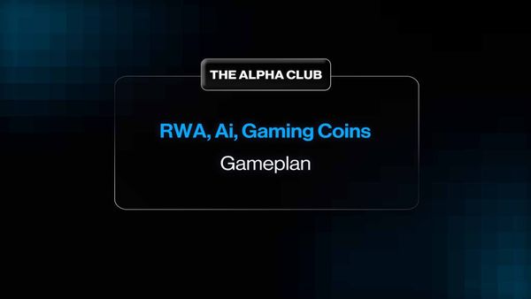 My Game Plan (Ai, RWA & Gaming Coins)
