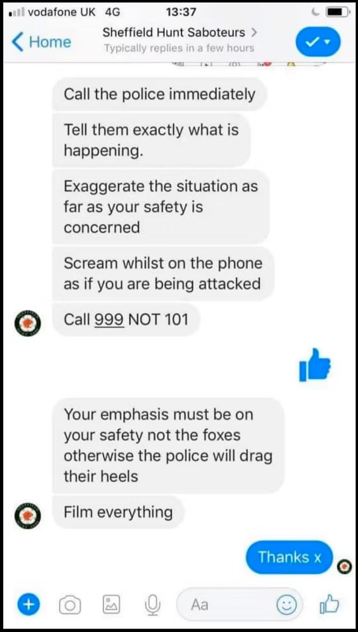 Sheffield Sab Group Encourages Supporters to Waste Police Time