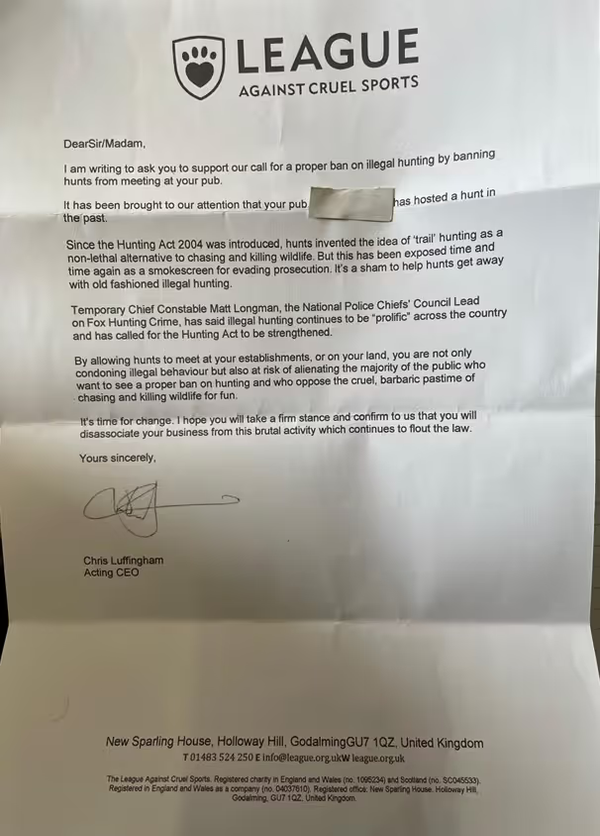 LACS starts intimidation campaign against country pubs