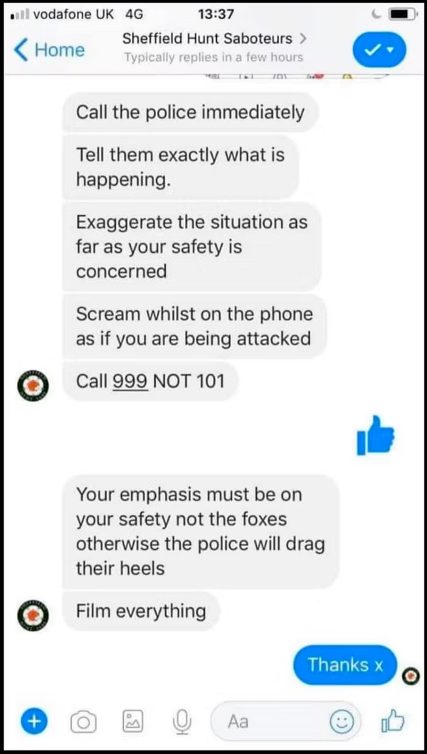 Sheffield Sab Group Encourages Supporters to Waste Police Time