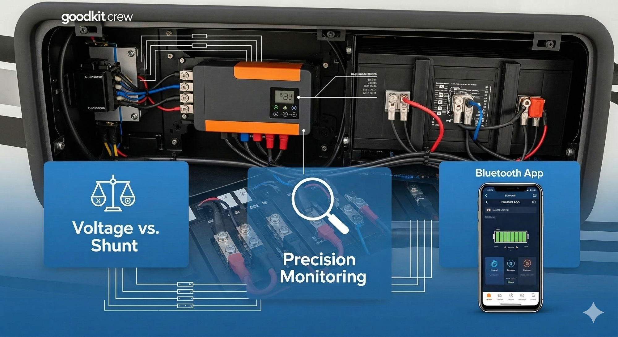 RV battery monitoring dashboard