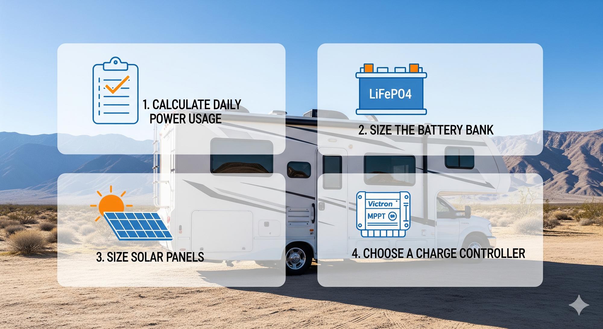 RV solar system components