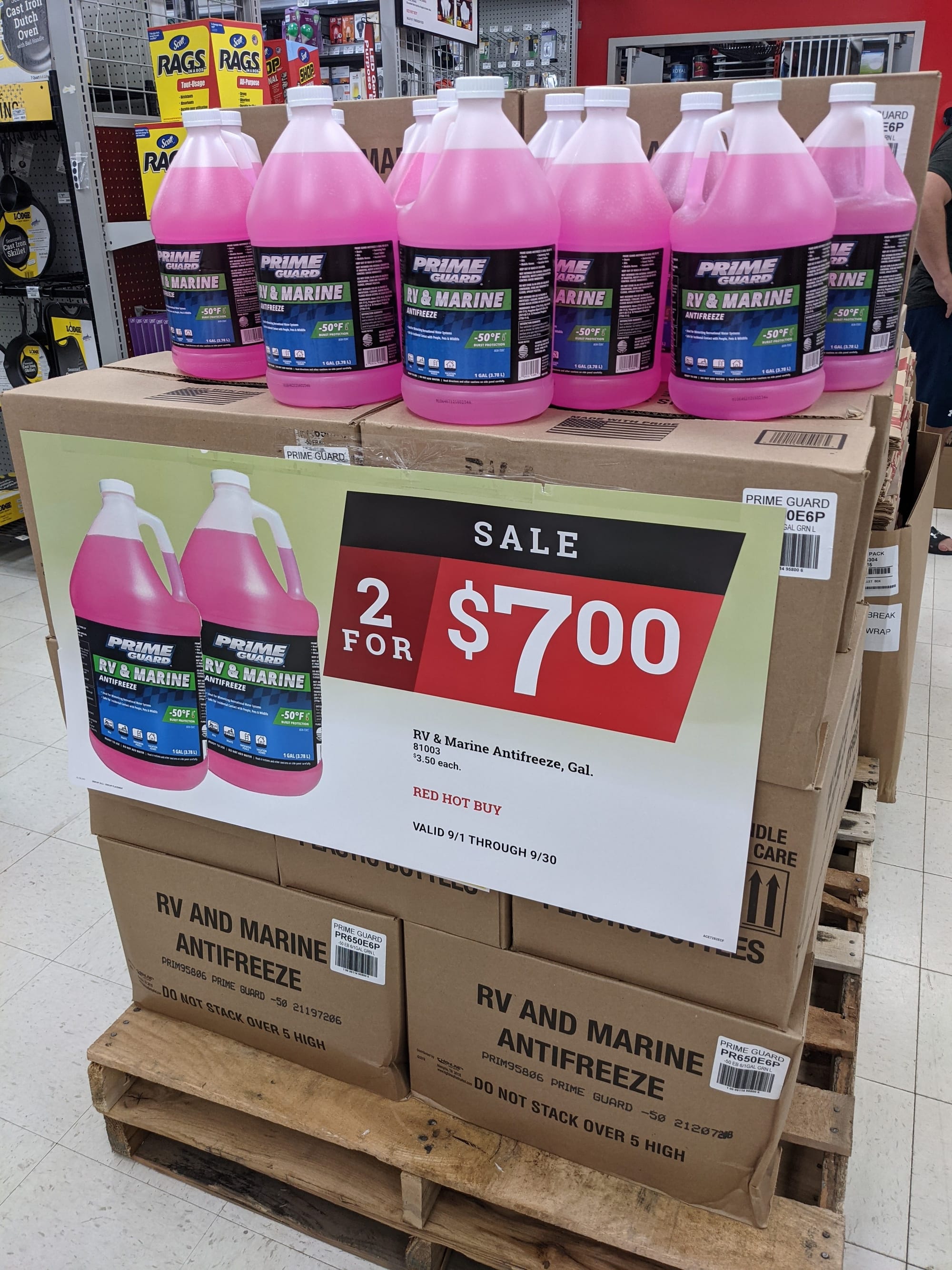 RV winterization supplies