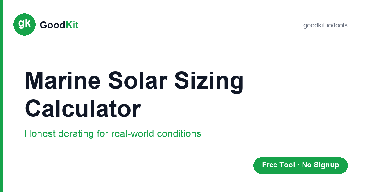 Marine Solar Sizing Calculator