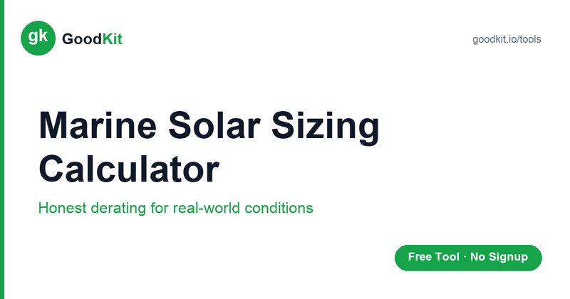 Marine Solar Sizing Calculator