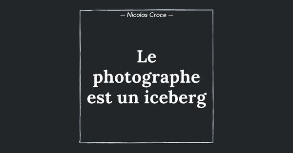 Le photographe est un iceberg