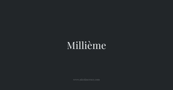 Millième